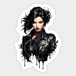 Leather Elegance: Captivating Digital Art for Every Canvas Sticker